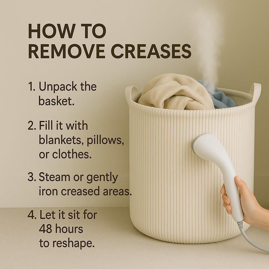 PUTSKA Blanket Basket – Round Storage for Toys and Blankets, Clothes, Stuffed Animals – Soft Baby Girl Basket for Nursery, Kids Room, Bedroom, Living Room – Regular, Grey