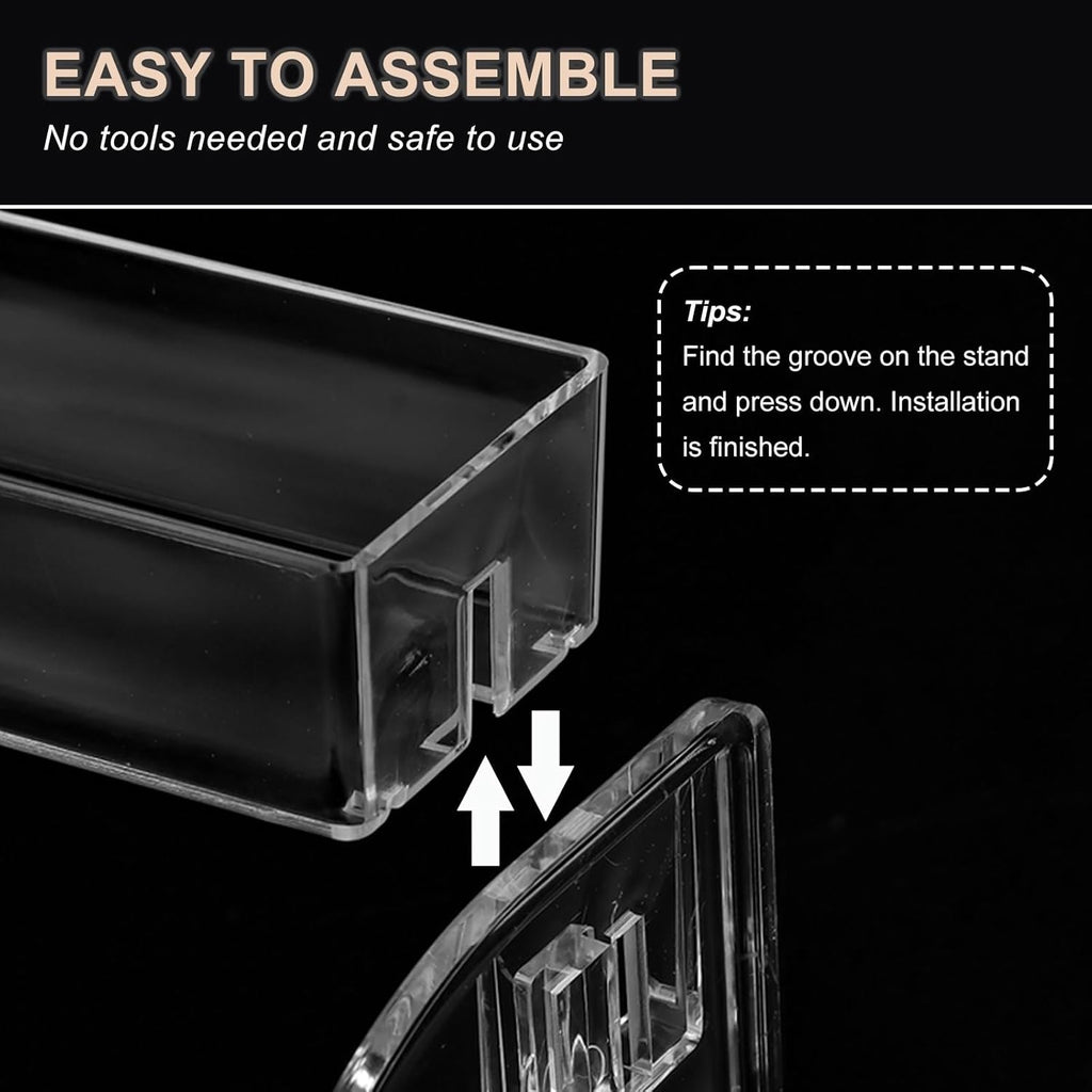 Nail Polish Organizer Clear Acrylic Eyeglasses Display Holder Essential Oil Storage Rack Makeup Stand Tray - 3 Layer