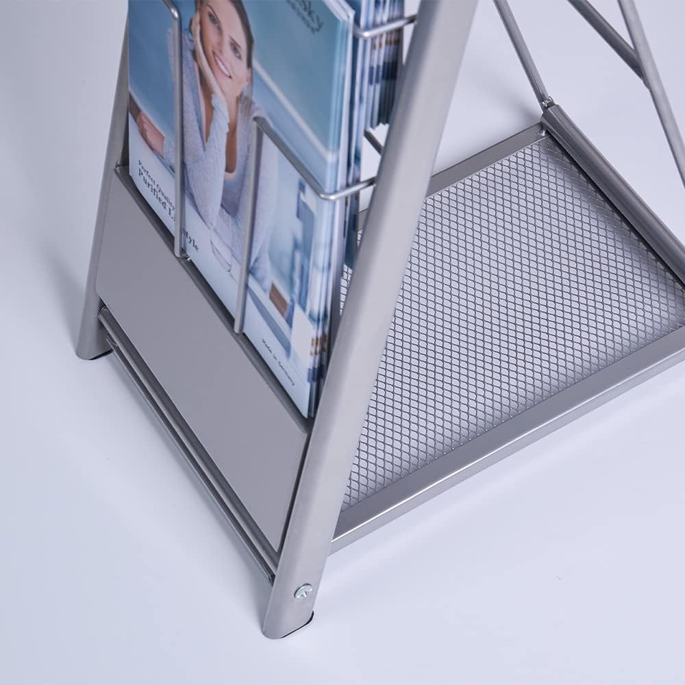 10-Layer Magazine Rack - 8.6"x11" Display Stand for Literature, Product Introductions & Public Reception Areas (A4 Width)