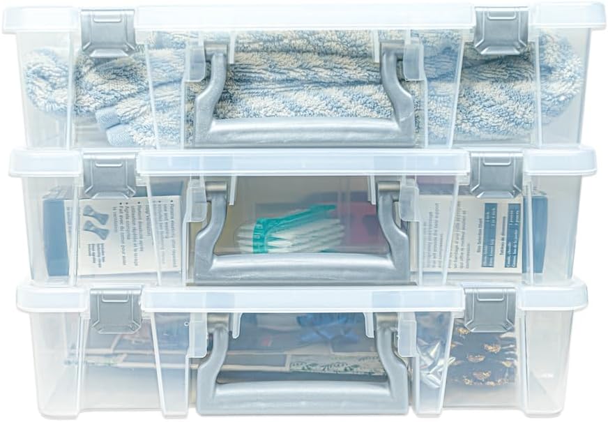 Best Kept Bathroom Cabinet Organizer | Plastic | Hair Product | Baby Bottle Storage | Food Containers | Open Core, 3 Pack