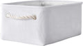 TheWarmHome Storage Basket for Gifts Empty - 11.8x7.8x5.2 inch 1 Pack Fabric Storage Cubes, Nursery Organizers and Storage for Closet Cloth Toy Book (White)