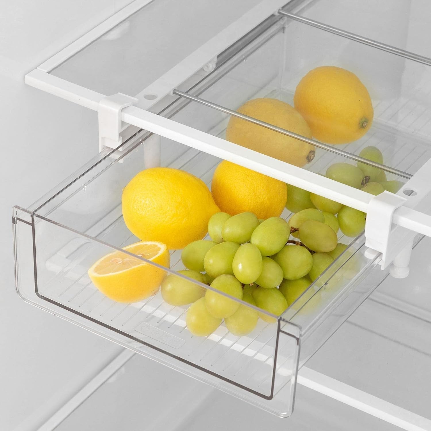 Large Fridge Drawer Organizer 14in-20in Upgradation Refrigerator Undershelf Drawer, Extra-Deep Storage Deli Meat, Cheese, Eggs, Fruit, Vegetable