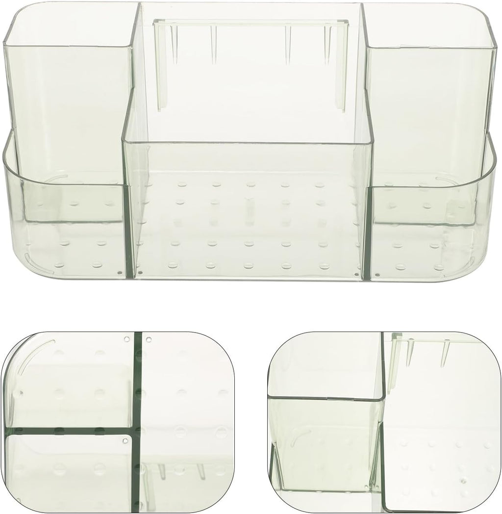 Wall-mounted Cosmetic Organizer Box Hanging Holder for Makeup Tools Storage Space-saving Multifunctional Makeup Storage Box for Bathroom and Living Adhesive Design