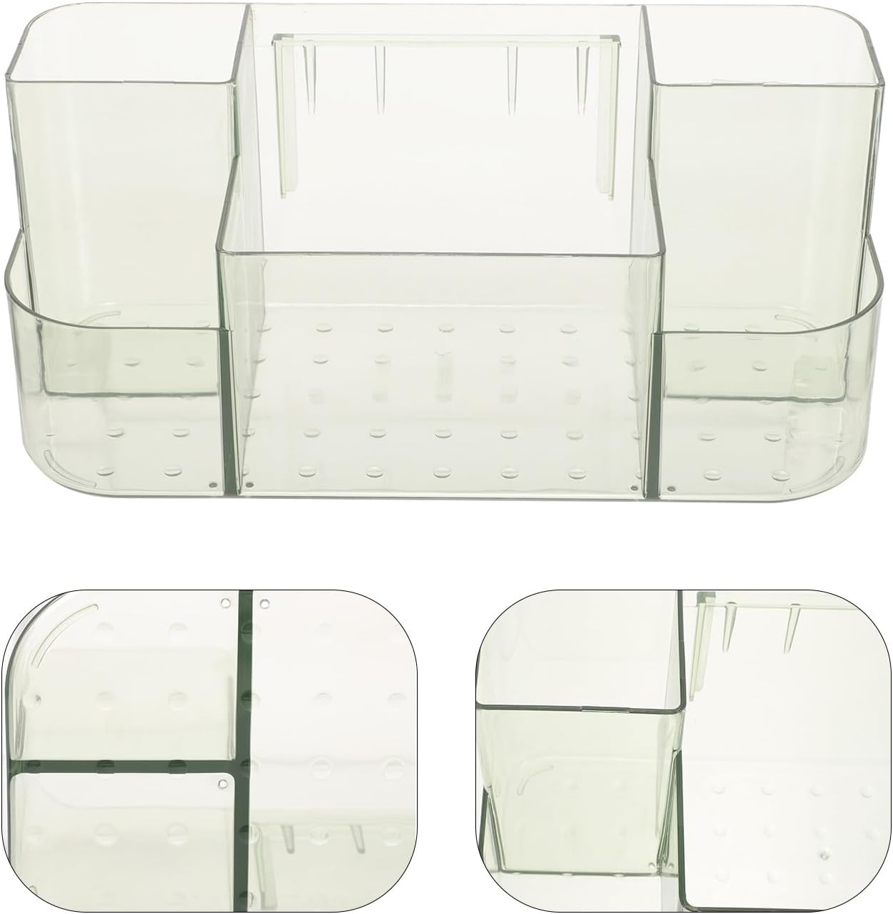 Wall-mounted Cosmetic Organizer Box Hanging Holder for Makeup Tools Storage Space-saving Multifunctional Makeup Storage Box for Bathroom and Living Adhesive Design