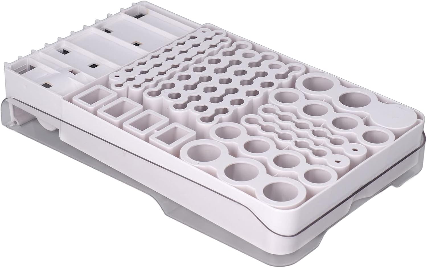 Battery Organizer, Battery Holder Box Holds, Large Capacity Battery Storage Box Organizer Soft Padding for Home Office Workshop 12.2 * 6.85 * 2.36 in