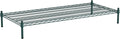 24" x 54" NSF Green Wire Stationary Dunnage Storage Rack with 8" Posts Ideal for Commercial Kitchen Home Garage Warehouse Shelters