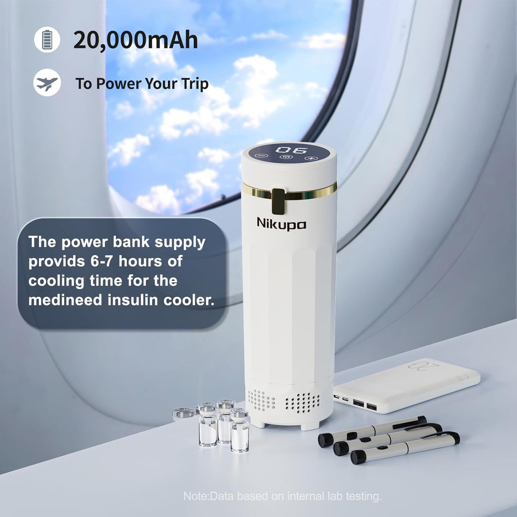 Insulin Cooler Travel Case TSA Approved, Portable Refrigerated Medical Cooler (1–7 Medication Pens), Diabetes Travel Case for Insulin