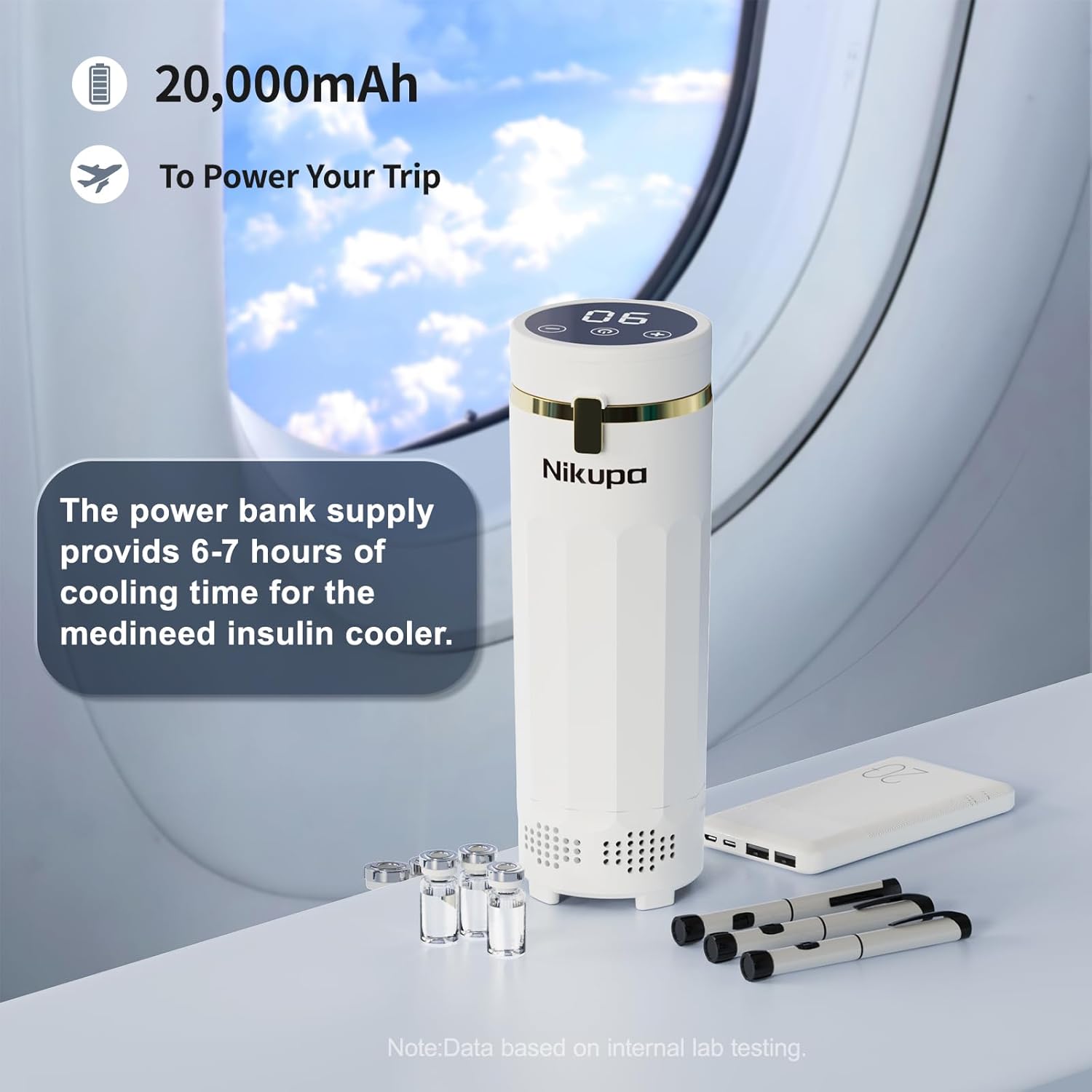 Insulin Cooler Travel Case TSA Approved, Portable Refrigerated Medical Cooler (1–7 Medication Pens), Diabetes Travel Case for Insulin