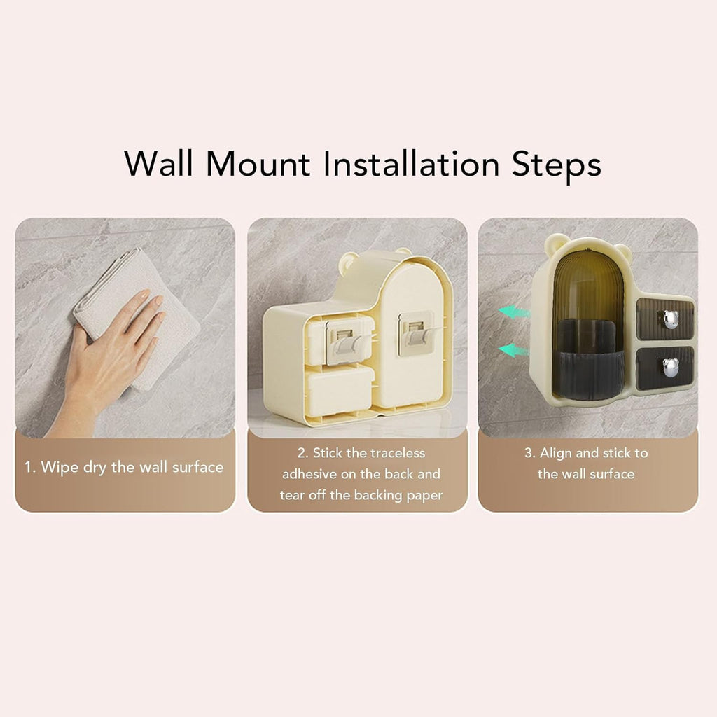 Makeup Organizer, Large Capacity Cosmetic Display Case with Makeup Brush Holder, Vanity Organizer for Eyeshadows, Lipsticks, Foundations