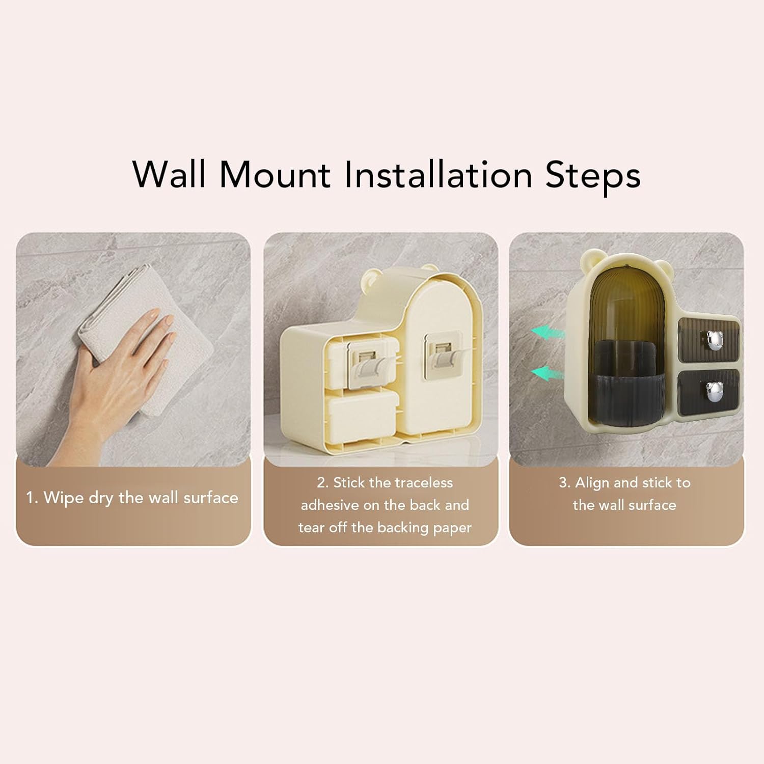 Makeup Organizer, Large Capacity Cosmetic Display Case with Makeup Brush Holder, Vanity Organizer for Eyeshadows, Lipsticks, Foundations