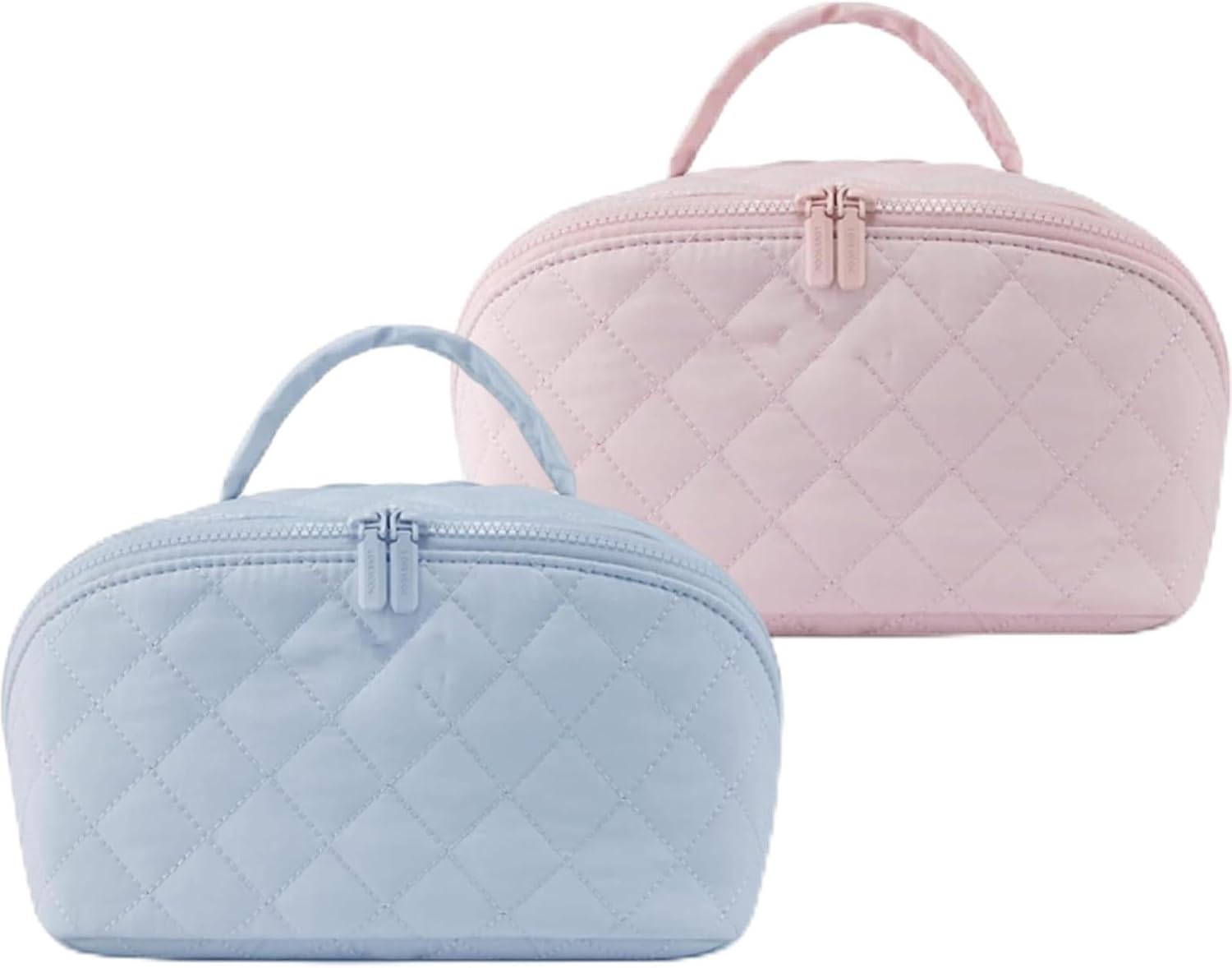 Travel Makeup Bag, Wide Open Expandable Lay-Flat Cosmetic Case, Padded Organizer for Toiletries & Brushes Large Capacity with Compartments