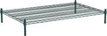30" x 48" NSF Green Wire Stationary Dunnage Storage Rack with 8" Posts Ideal for Commercial Kitchen Home Garage Warehouse Shelters
