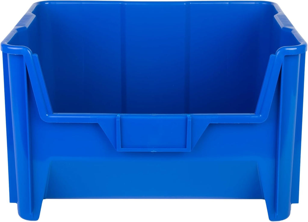 Hudson Exchange 20" x 15" x 12.5" (54 Pack) Plastic Giant Stackable Hopper Bin Container, Blue