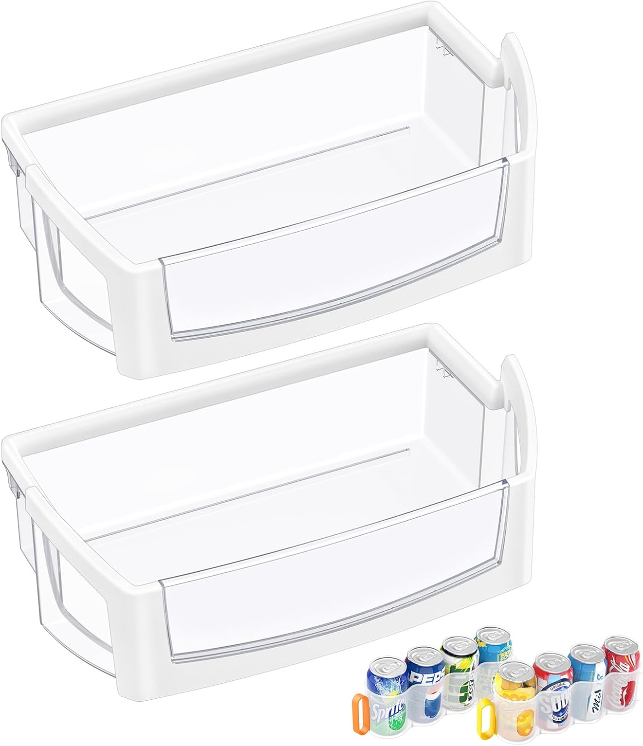 (2 PACK) UPGRADED WPW10224961 Refrigerator Door Bin Shelf Compatible with Whirlpool Refrigerator Door Shelf W10224961 AP6017170,For Whirlpool Replacement Door Shelf Parts WRX735SDBM, WRF555SDH