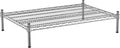 24" x 36" NSF Chrome Wire Stationary Dunnage Storage Rack with 8" Posts, Ideal for Commercial Kitchen, Home, Garage, Warehouse, Shelters