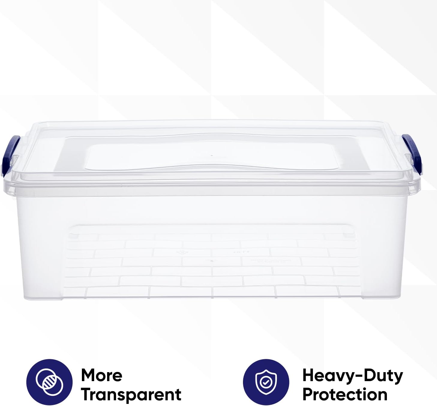 Superio Storage Bins with Lids- Clear Boxes for Organizing, Stackable Plastic Containers- BPA Free, Non-Toxic, Odor Free, Organizer for Home, Office, Dorm (6 Pack, 22.7 Qt)