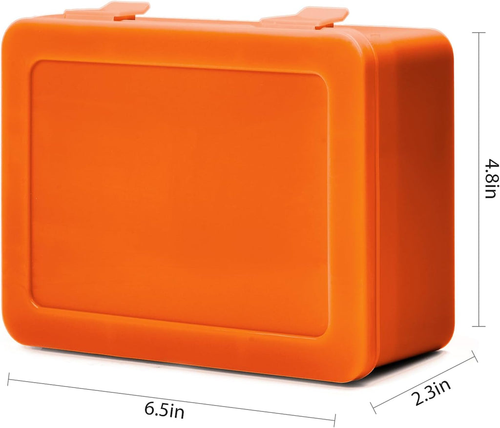 Battery Organizer Storage Box, Garage Case Holder for 24* AA, 30* AAA Batteries (Bag Not Include Batteries Pack) (orange)