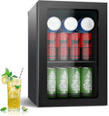 0.95 Cu.ft Mini Fridge Holds 24 Cans, Beverage Refrigerator Cooler, Solid Door, Manual Temperature Control (at the Back), Quiet Compact Drink Fridge for Soda, Beer, Wine, Office, Dorm, Bar
