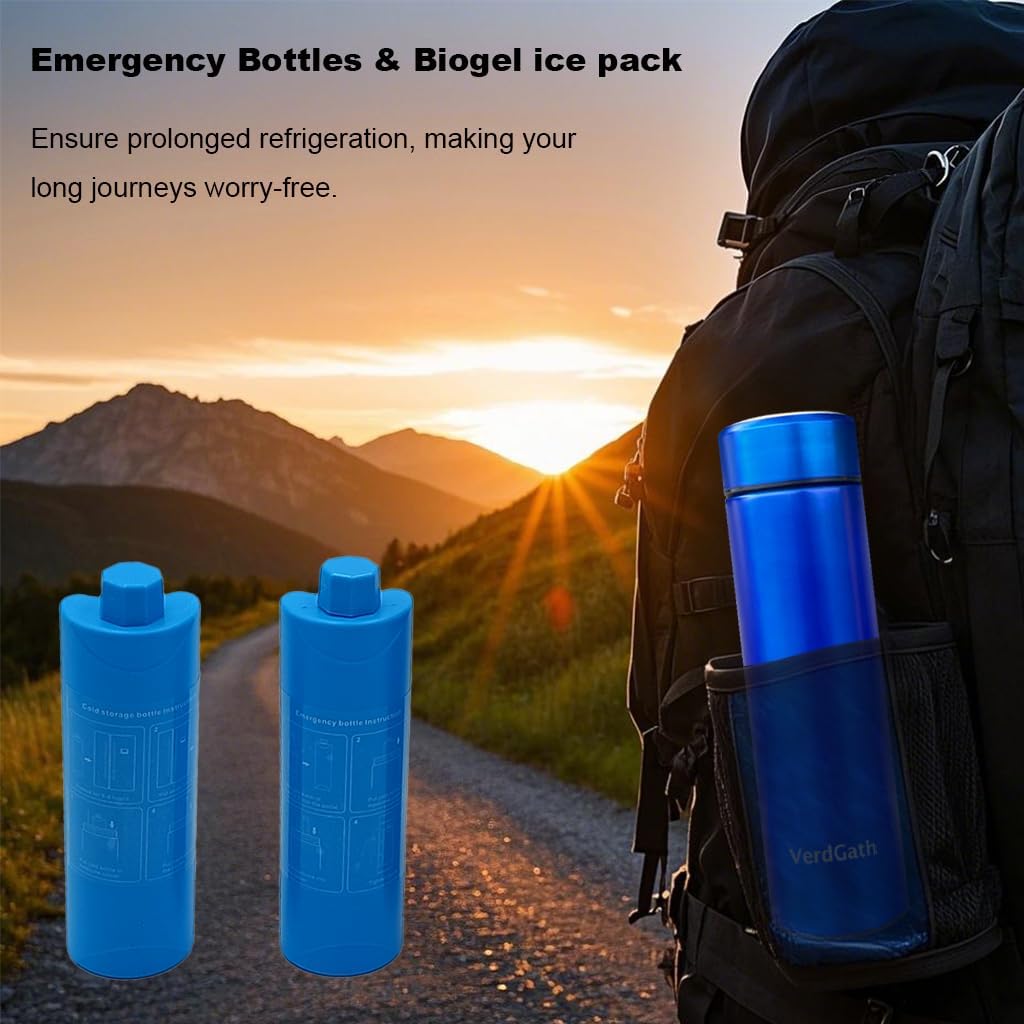 Insulin Cooler Travel Case,60H(3-7 Pens), TSA Approved Medication Cooler with Biogel Ice Pack & Emergency Bottles,Diabetic Insulin Cooler with Gel Ice Pack,Anti-Freeze Medicine Travel Cooler Bag