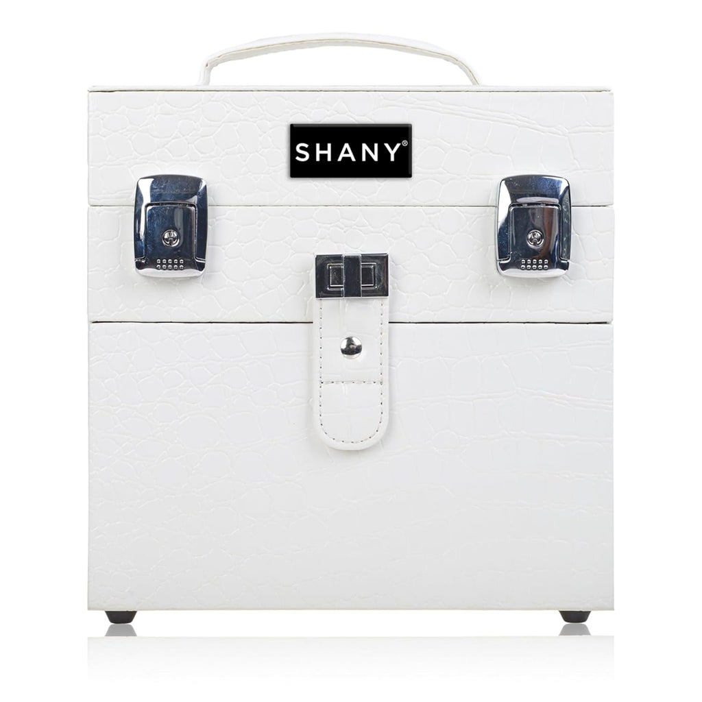 SHANY Color Matters - Makeup Travel Case Nail Accessories Organizer and Makeup Train Case - Makeup Storage Box - White Lily
