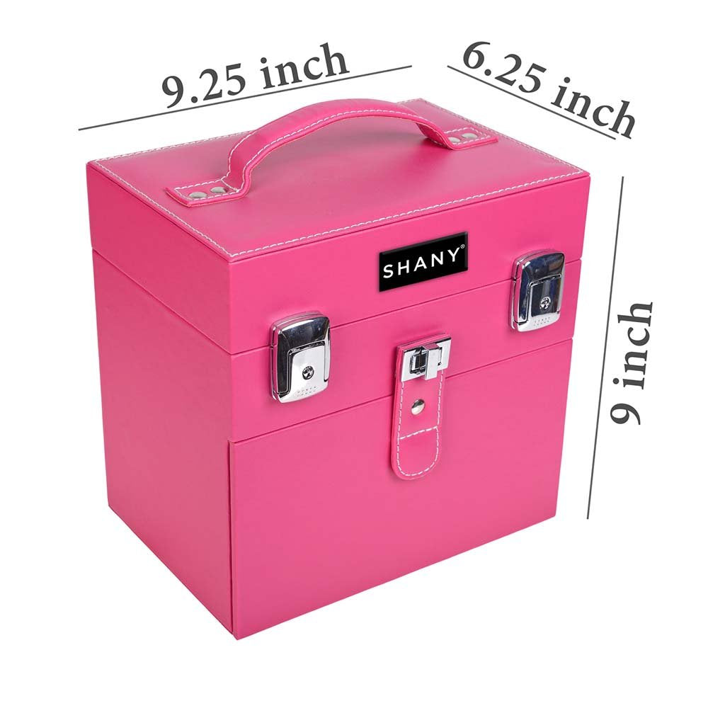 SHANY Color Matters - Makeup Travel Case Nail Accessories Organizer and Makeup Train Case - Makeup Storage Box - Sugar Gum