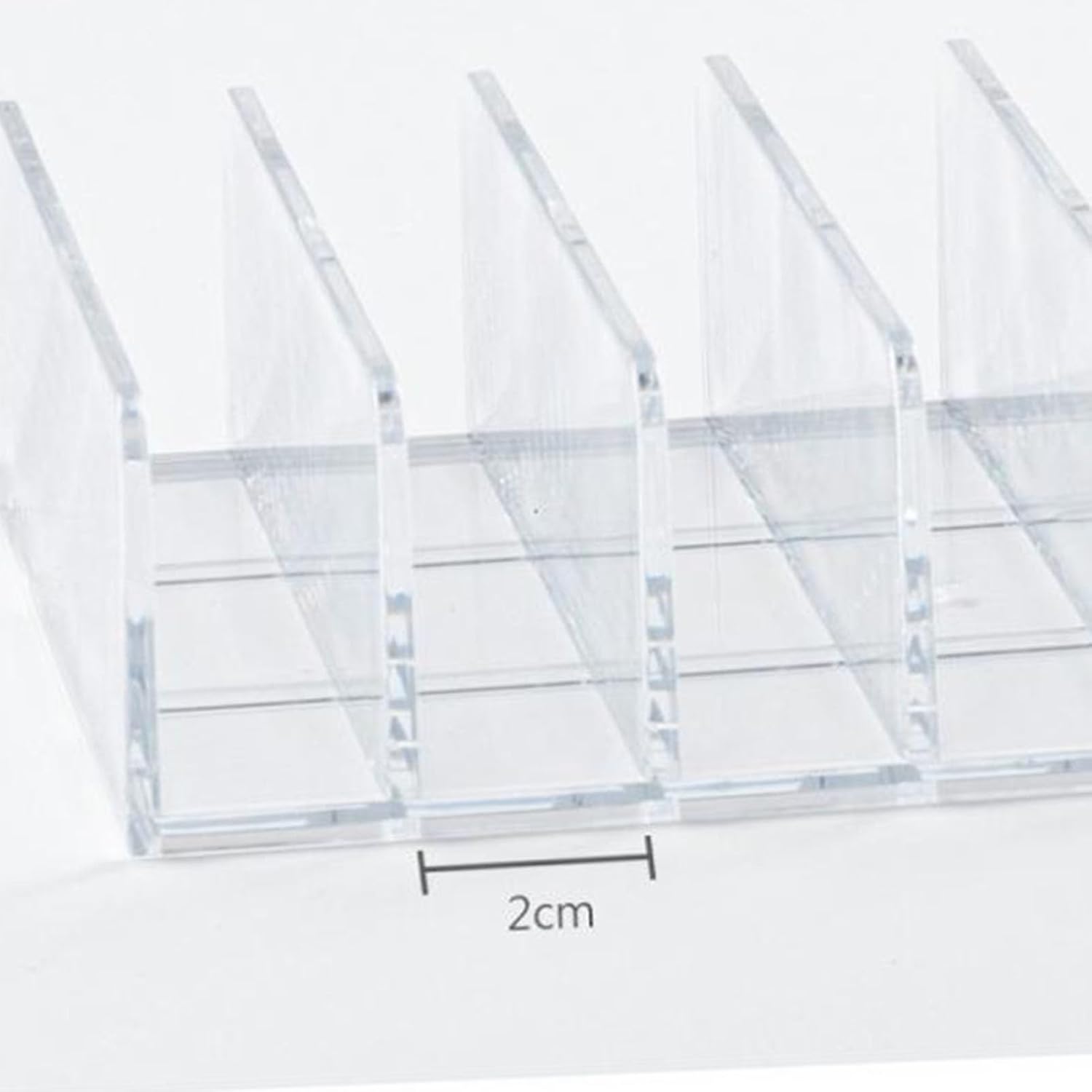 JUOPZKENN Eyeshadow Palette Makeup Organizer, Clear Plastic Makeup Palettes Organizer Divided Sections Cosmetics Stand Rack Holder For Eyeshadows Blush 7 Slots(Small)