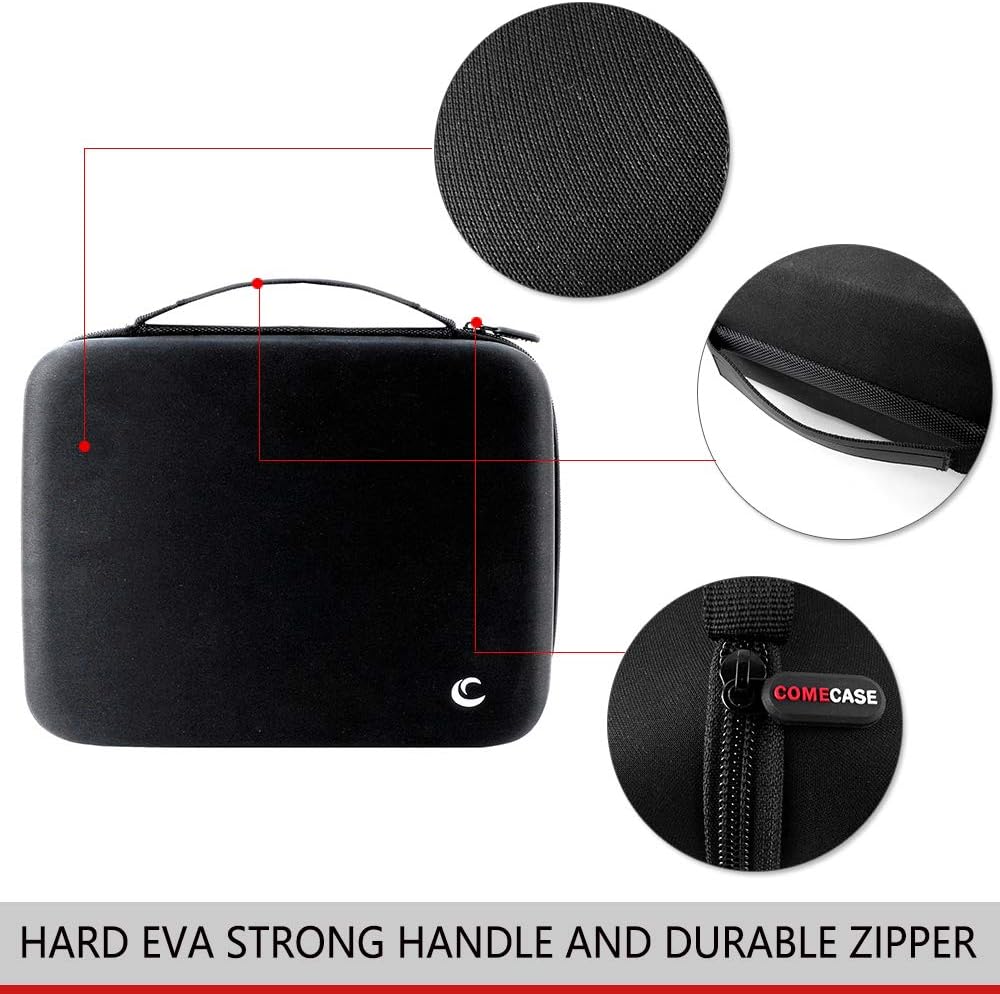 Comecase Hard Battery Organizer Storage Box Carrying Case Bag - Holds 80 Batteries AA AAA C D - - with Battery Tester BT-168 (Bag Only)