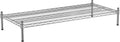 21" x 48" NSF Chrome Wire Stationary Dunnage Storage Rack with 8" Posts, Ideal for Commercial Kitchen, Home, Garage, Warehouse, Shelters