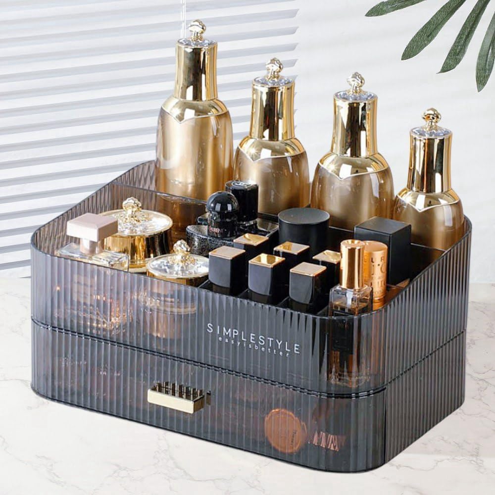 Makeup Organizer with Drawers Stackable Skincare Cosmetic Makeup organization for vanit Bathroom Desk Countertop