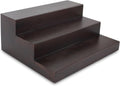 BARsics 3 Tiered Walnut Wood Liquor Bottle Shelf, Back Bar Riser Display 15x12x6 inch