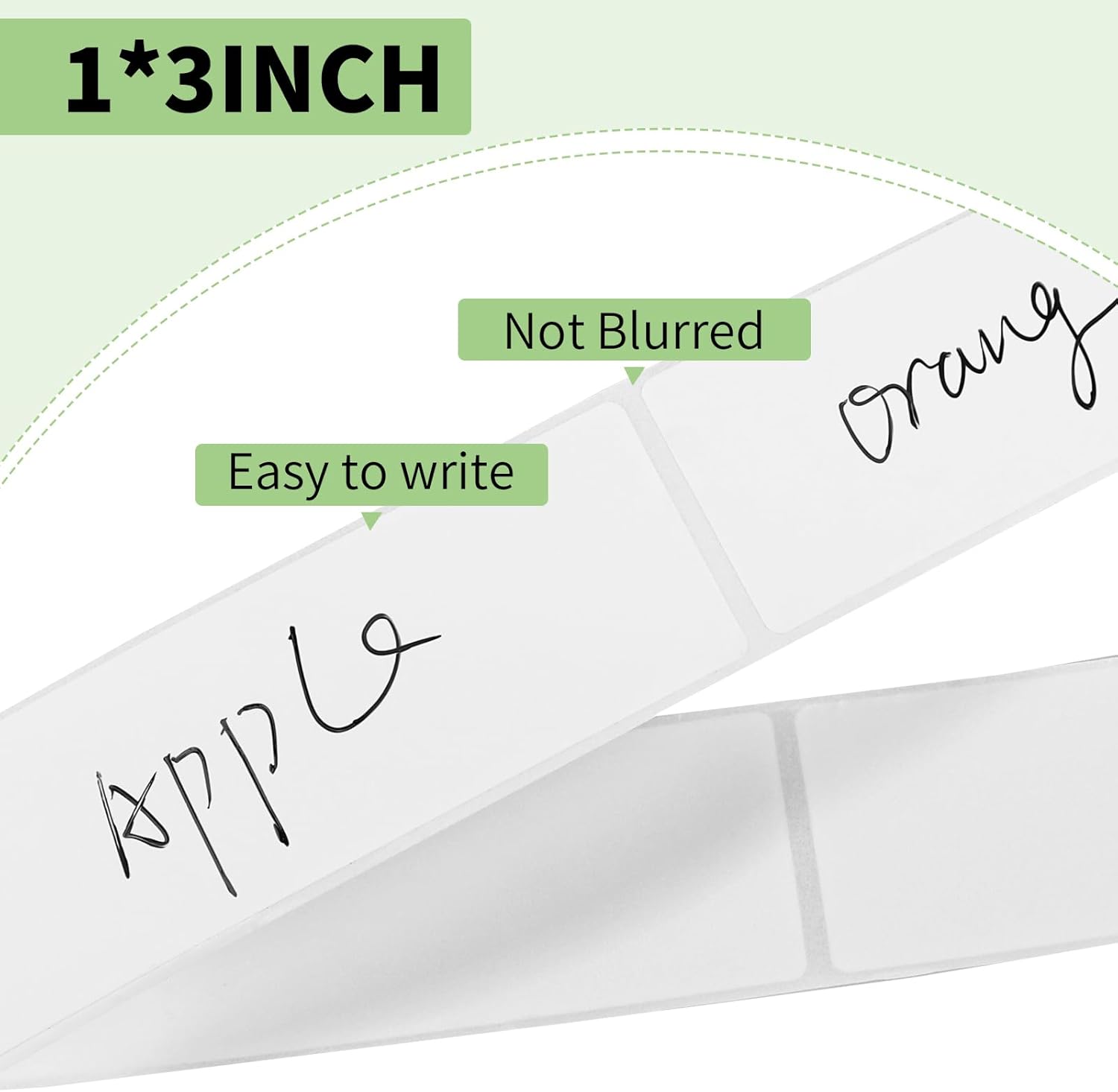 1000Pcs Removable Freezer Labels,1 x 3 Inch Blank Food Labels for Food Containers Jars Waterproof Oil Freezer Tape Easy to Write On