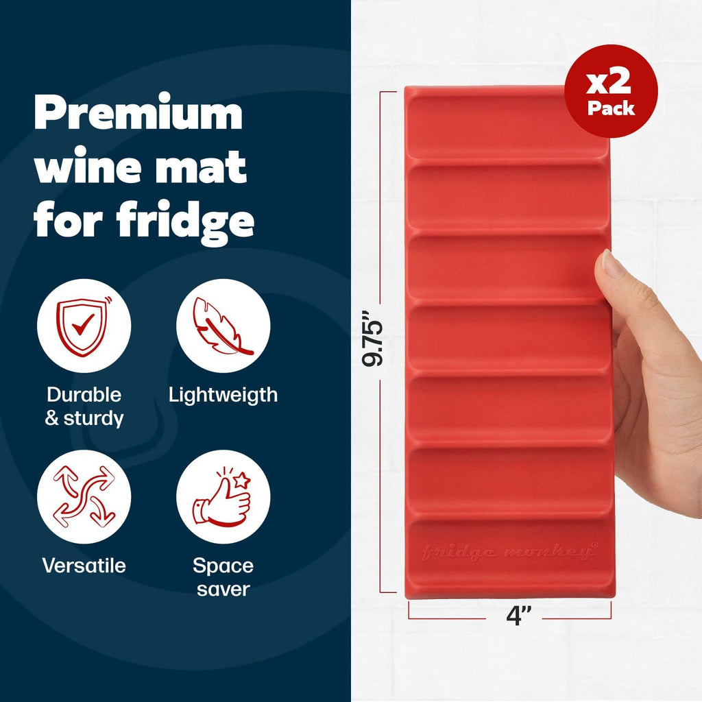 Cooks Innovations 2-Pack Drink Organizer for Fridge, Soda Can Refrigerator Organizers and Storage, Beer-Wine-Water Bottle Holder, Fridge Monkey - Durable Non-Slip&Roll