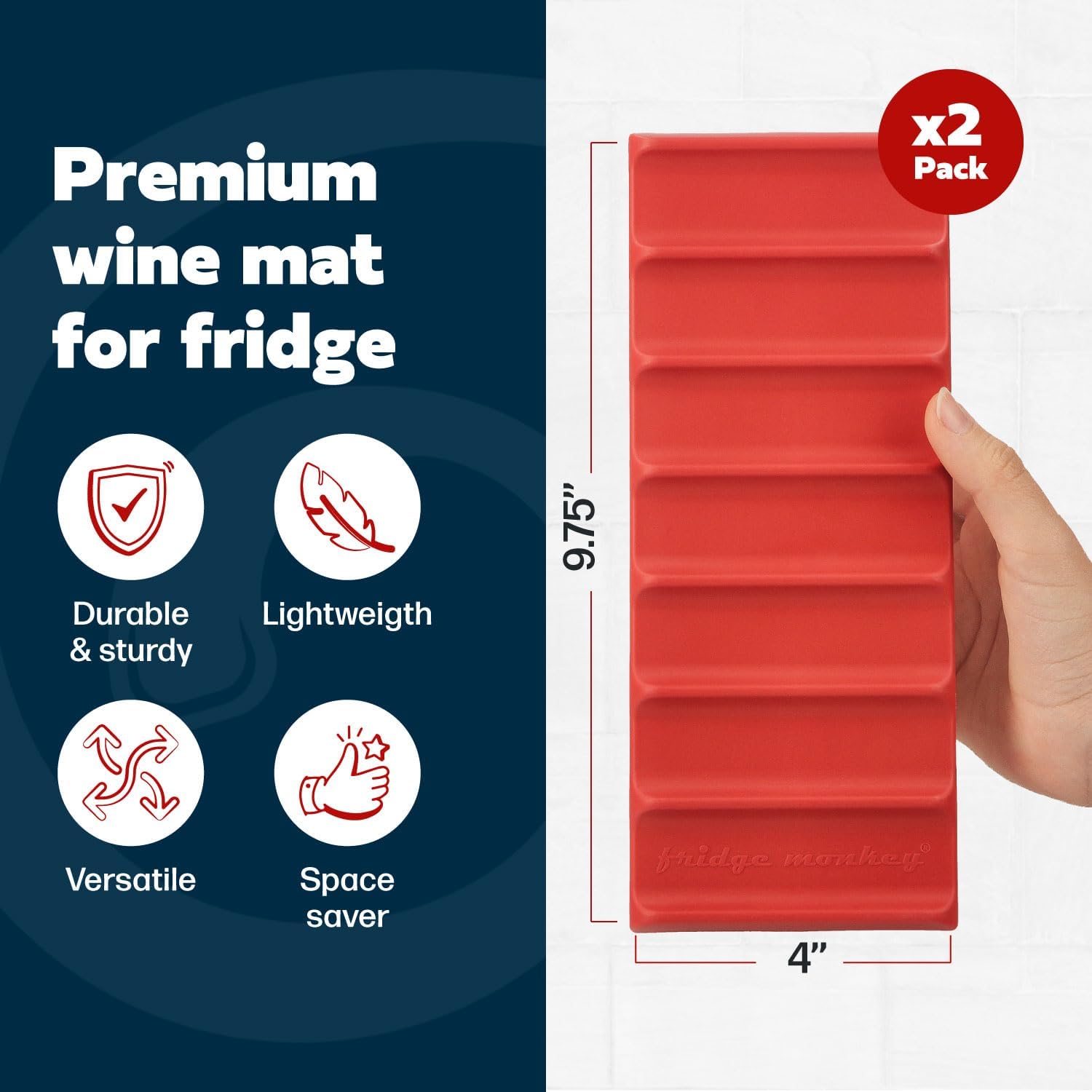 Cooks Innovations 2-Pack Drink Organizer for Fridge, Soda Can Refrigerator Organizers and Storage, Beer-Wine-Water Bottle Holder, Fridge Monkey - Durable Non-Slip&Roll