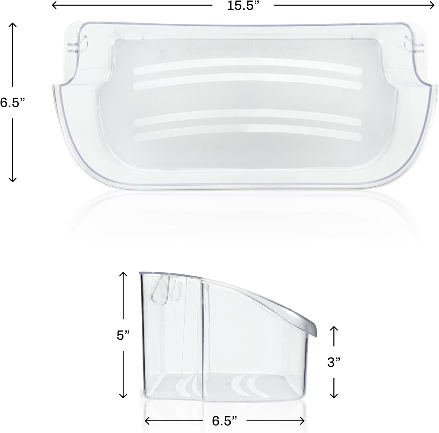 Smart Choice 5304539249 Middle Shelf Refrigerator Door Bin, Genuine Replacement Part for Frigidaire 240356402, Clear