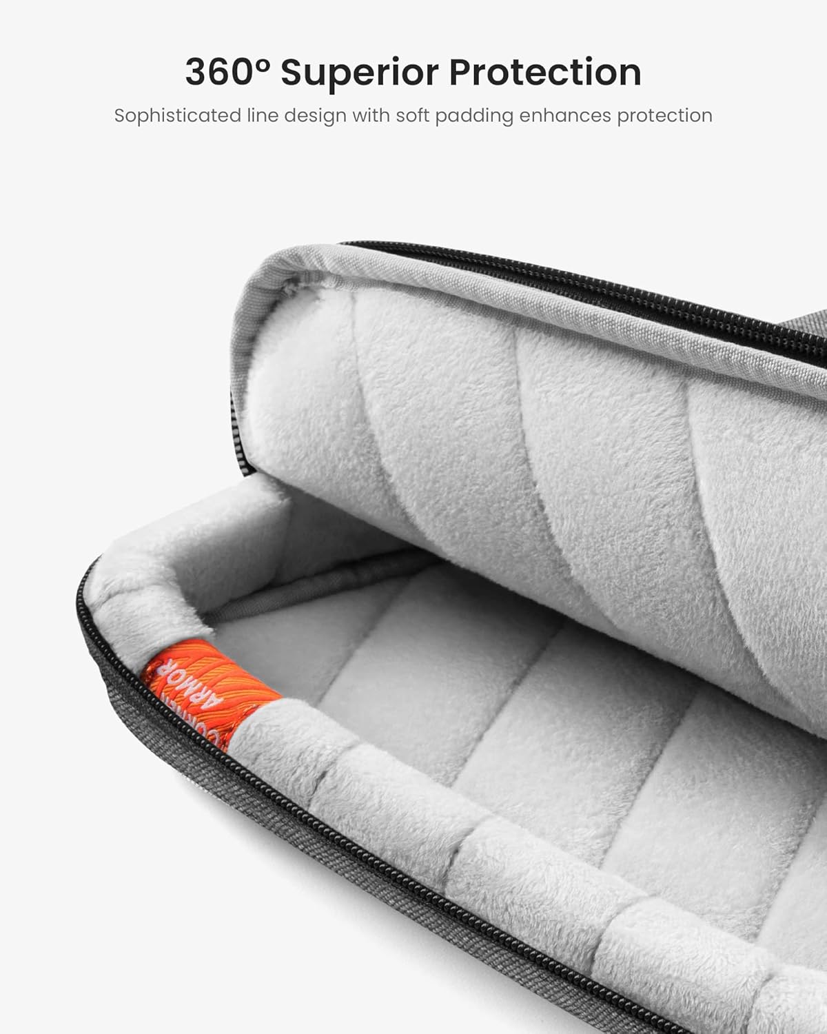 tomtoc 360° Protective Laptop Shoulder Bag for 15.6 Inch Laptop, Fit Acer Aspire 3/5/7, Dell Inspiron/XPS, ASUS ROG/TUF, Lenovo ThinkPad L/E/T/P/V, Waterproof Accessory Case