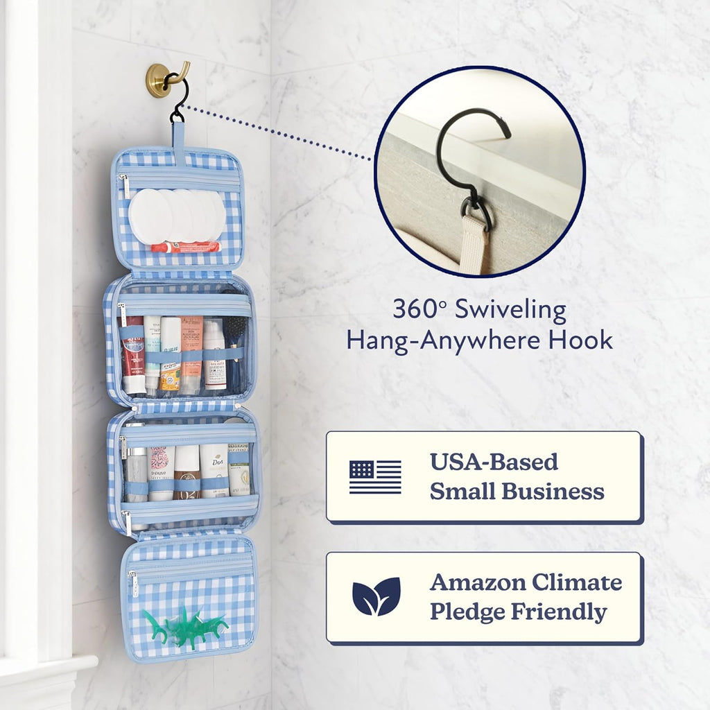 VANDEL Waterproof Hanging Toiletry Bag for Travelling, Hanging Makeup Organizer Bag, Cosmetic Travel Bags for Women Travel Toiletry Bags, Makeup Case Toiletries Organizer Hygiene Bathroom Shower Caddy