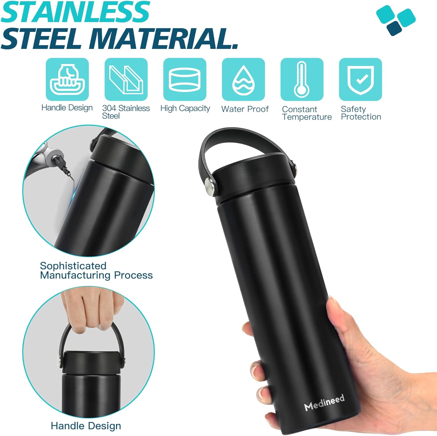 Insulin Cooler Travel Case TSA Approved, Refrigerated Medicine Case with Ice Packs, 60H 3 Pens Medicine Travel Cooler for Diabetes, Medication Organizer for Diabetic Supplies Carrying (Black)