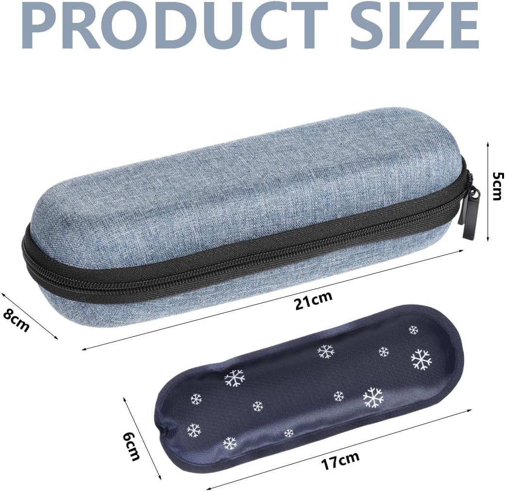 Insulin Cooler Travel Case Medication Diabetic Cooler for Travel with 1 Ice Packs Insulated Organizer for Insulins Pens and Other Diabetic Supplies