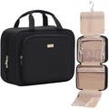 NISHEL Travel Toiletry Bag for Women, Makeup Essentials Organizer, Hanging Case for Accessories, Cosmetics, Large Size, Black