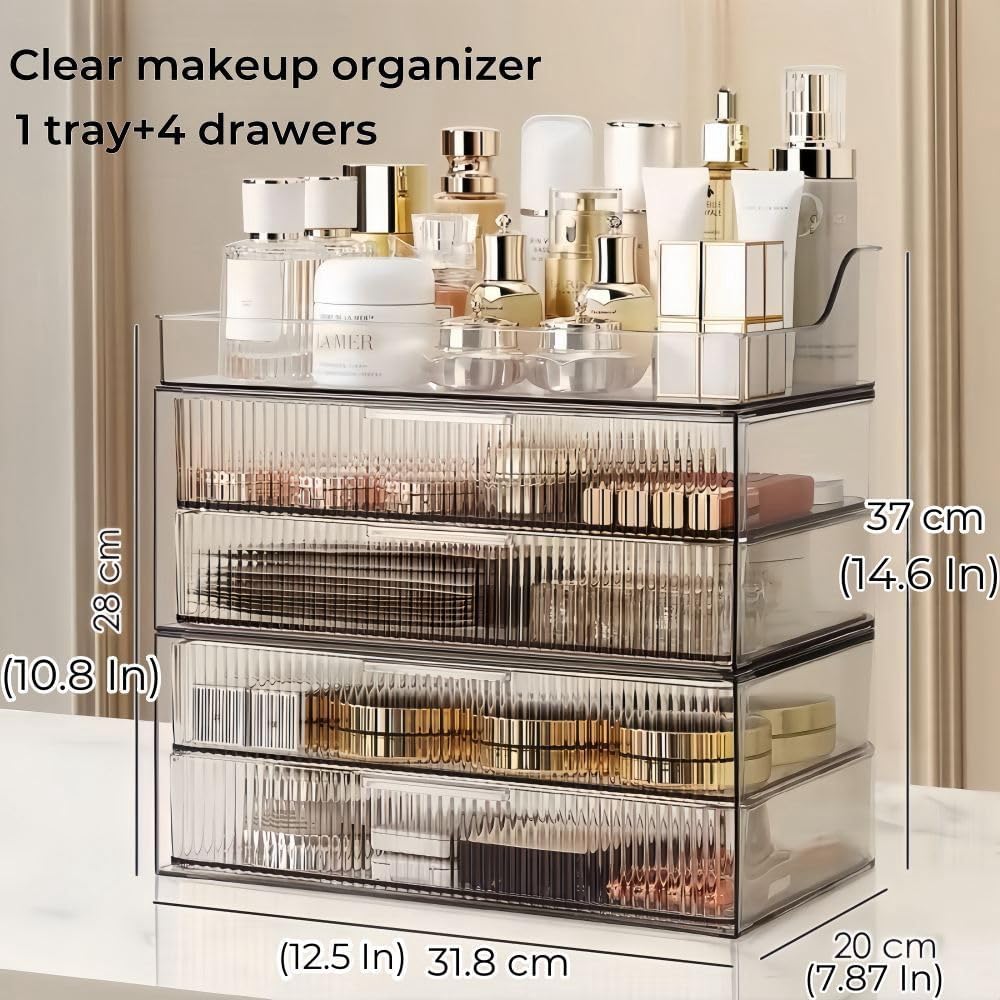 Makeup Organizer Countertop Large Cosmetic Display Cases Cosmetic Organizer Skin care Organizer