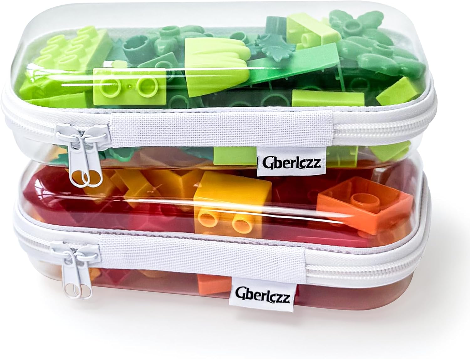 Clear Hard Zipper Case for Storage, Durable Clear Zipper Pouches, Hard Plastic Zippered Pencil Pouch for Snacks Toy Travel Organizer