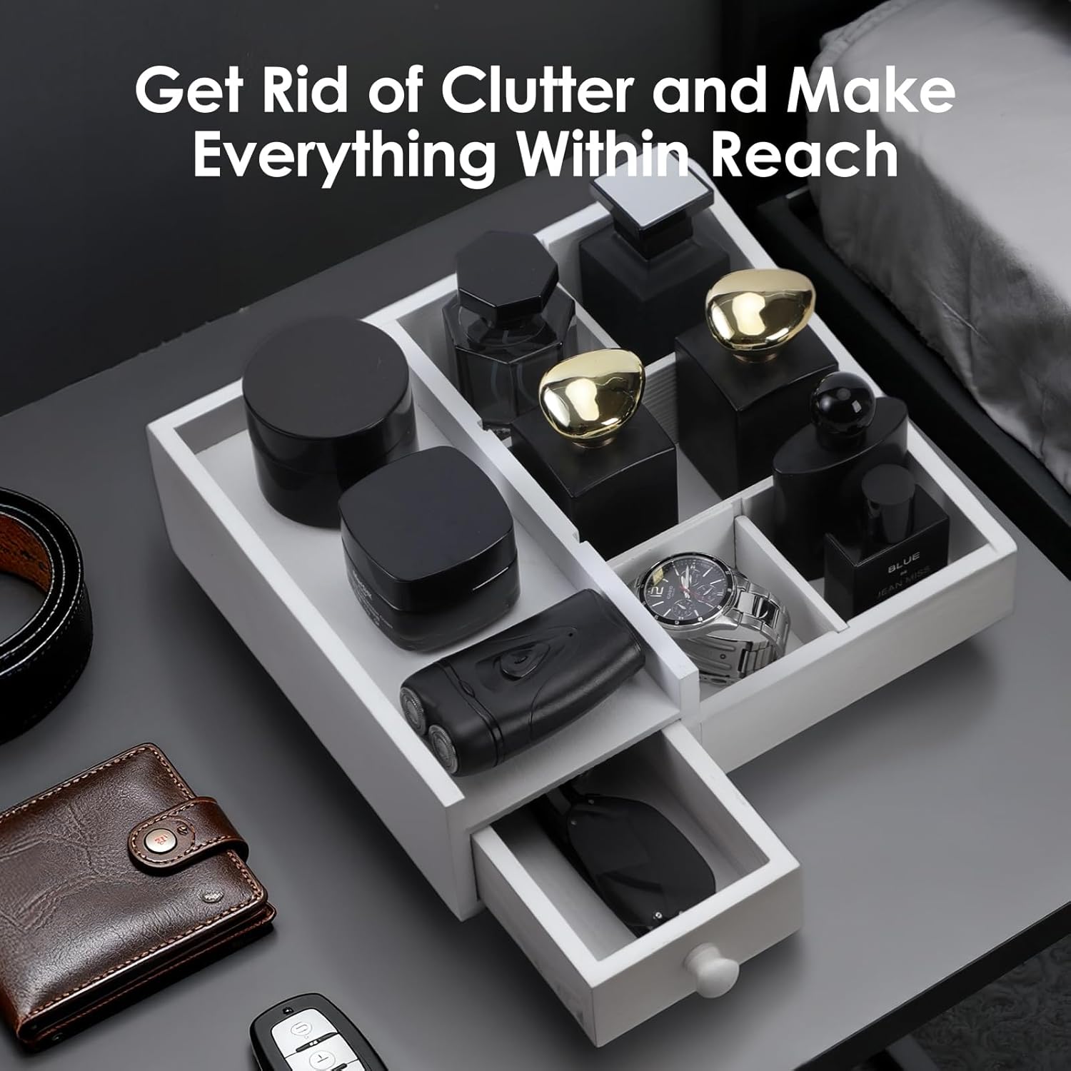 Cologne Organizer For Men,Perfume Organizer,Bathroom Organizers,Coffee Station Organizer,Shelf For Bathroom Counter,Counter Storage,Perfume Stand,Cologne Stand,Organizers for Vanity,Mens Gifts