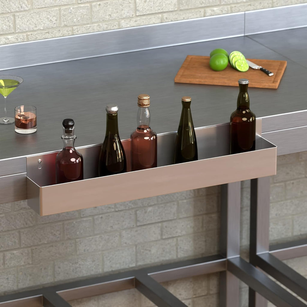 Stainless Steel Single Tier Speed Rail, Liquor Rack, Speed Rack, Bottle Holder - 32 Inch