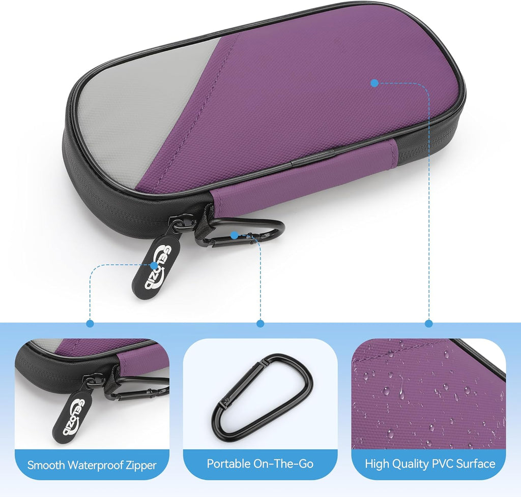 Insulin Travel Case Diabetic with 2 Reusable Ice Packs for Insulin Pen and Other Diabetic Supplies, Insulin Cooler Travel Case for The Daily Life and Trip, Purple with Gray