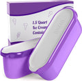 Ice Cream Containers for Homemade Ice Cream,Reusable Storage Freezer Ice Cream Container with Lids, 1.5 Quart Tub, Purple and Lavender, Hand Wash
