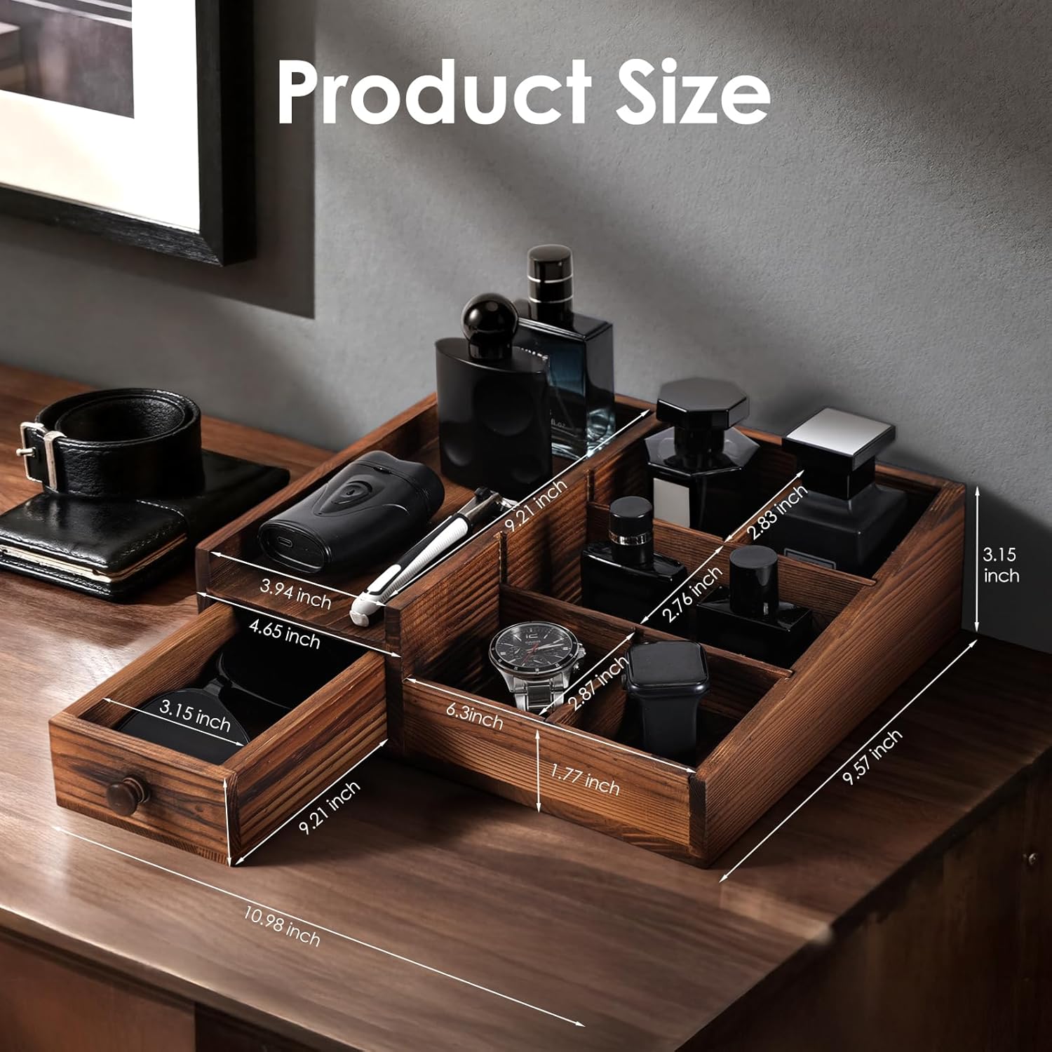Cologne Organizer For Men,Perfume Organizer,Bathroom Organizers,Coffee Station Organizer,Shelf For Bathroom Counter,Counter Storage,Perfume Stand,Cologne Stand,Organizers for Vanity,Mens Gifts
