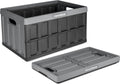 CleverMade Collapsible Storage Bins - Stone 1 Pack 46L - Stackable Containers Heavy Duty Capacity Folding Crates - Space-Saving for Home