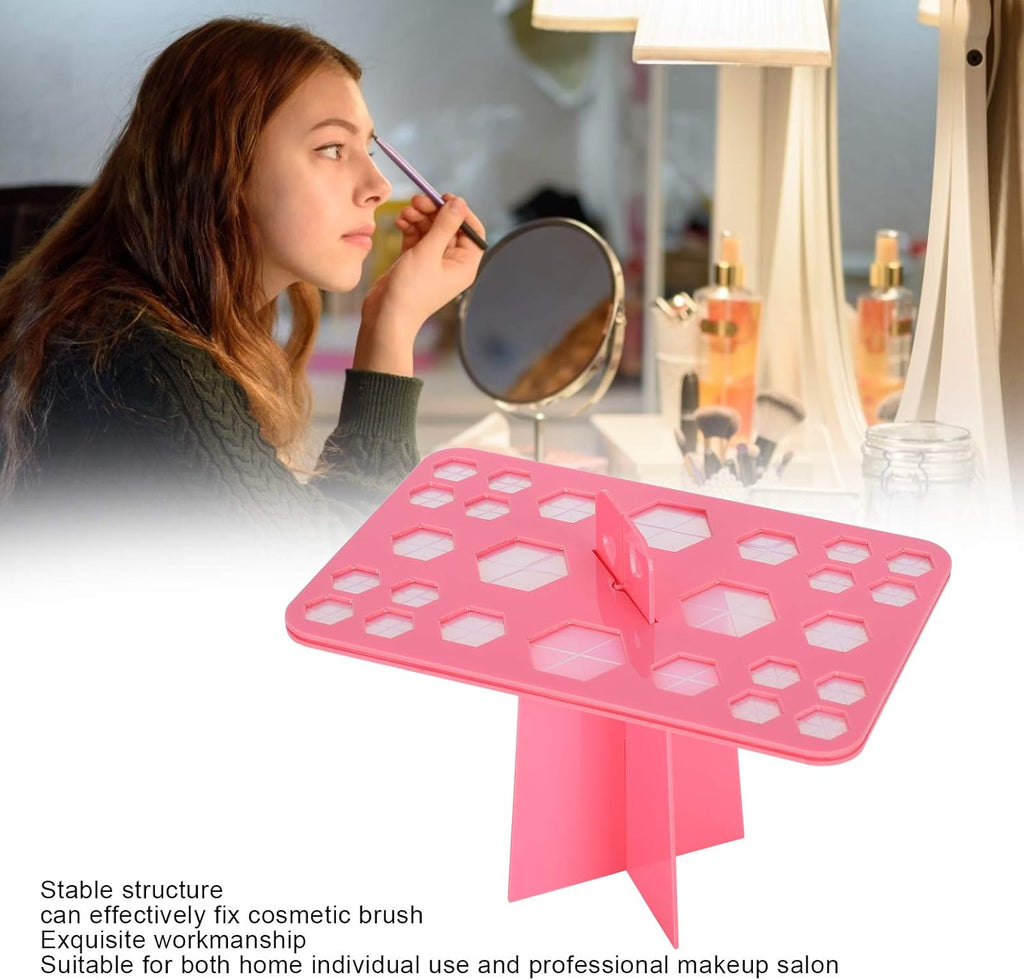 ZJchao Makeup Brush Drying Rack, 26 Hole Makeup Brush Holder Cosmetic Brush Dryer Stand with 2pcs Rack for Storing and Drying Brushes - for Makeup Artists and Cosmetics Lovers