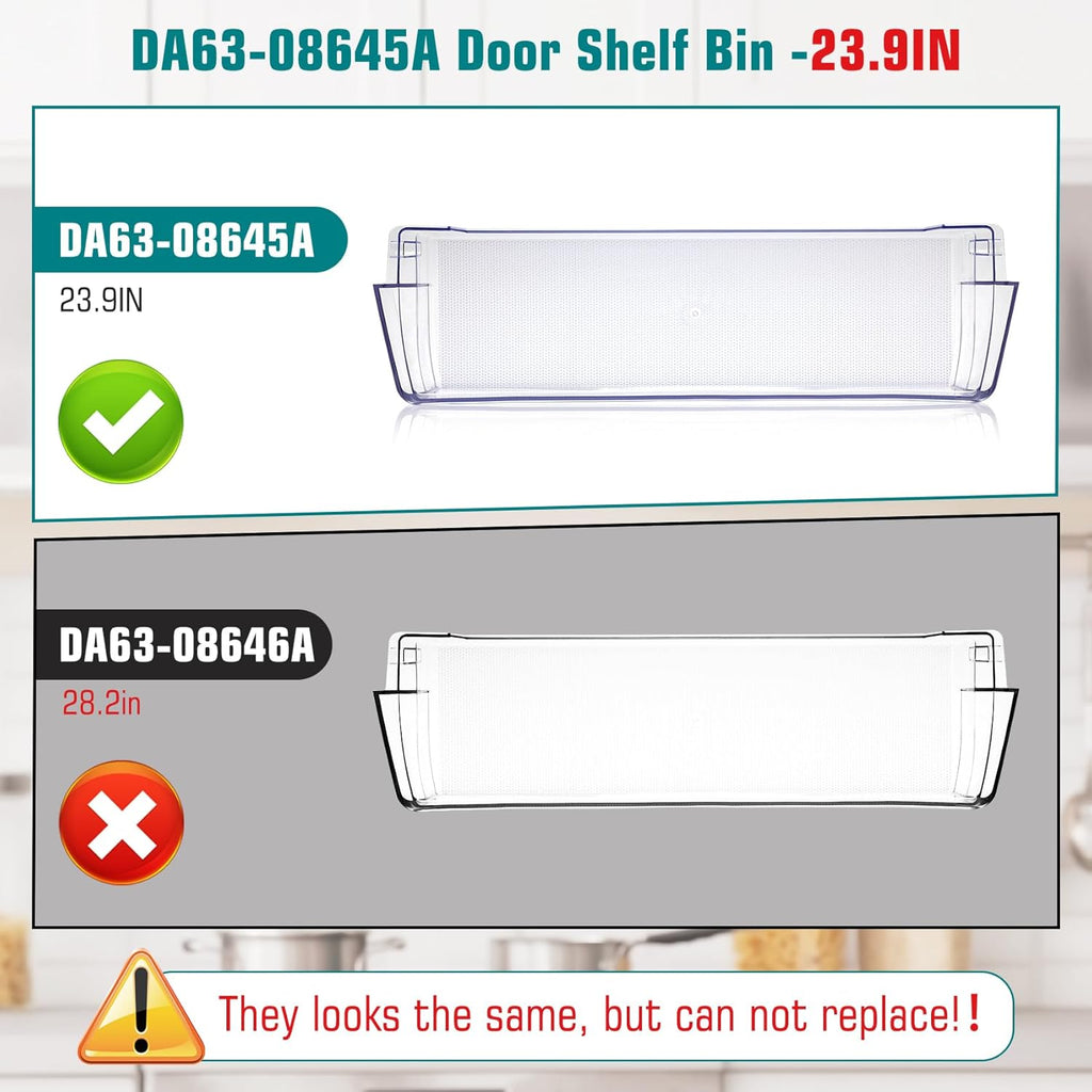 DA63-08645A Refrigerator Door Shelf 1Pack, RT18M6215SR Door Shelf Replacement Compatible with samsung Refrigerator Model: RT18M6215SR RT18M6215SG RT18M6213SR, RT18M6215SG/AA shelf Replace for 4864777