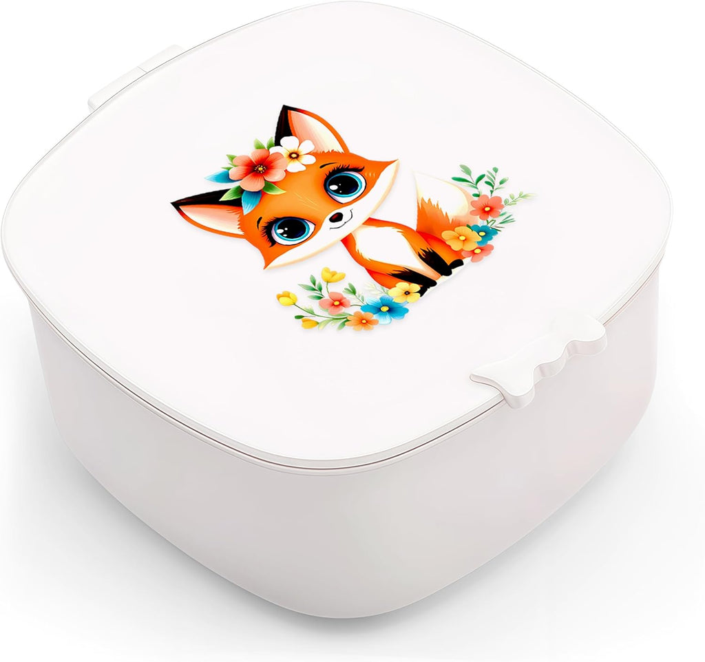 Small Hair Accessories Organizer Box For Girls Kids Teens Women, Hair clips/Ties/bands/pins/barrettes/scrunchies Organizer and Storage! (Fox)